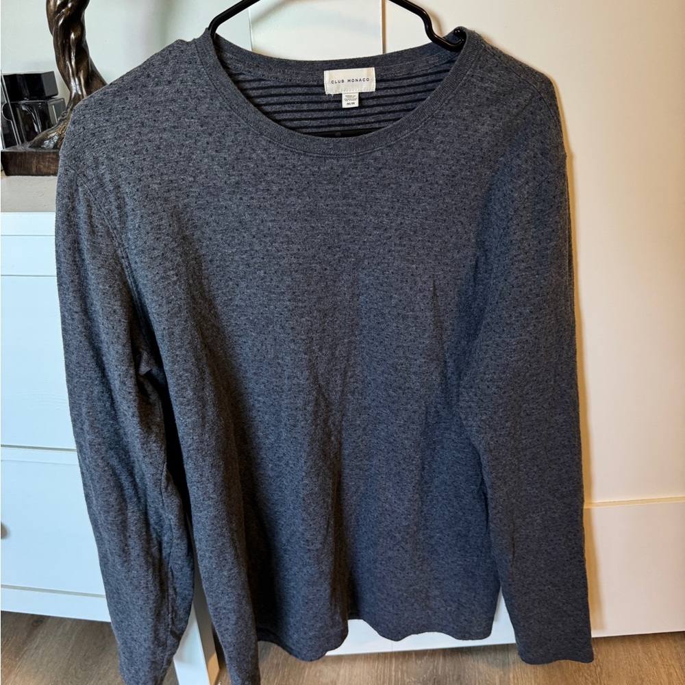 Club Monaco Charcoal Crewneck Sweater for Men
